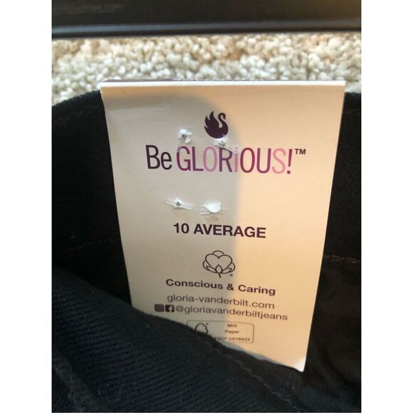 Gloria Vanderbilt Women’s Black Flare Straight Jeans Size 10 NWT - Picture 7 of 7